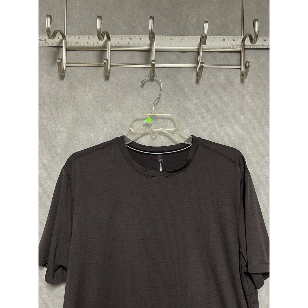 Ten Thousand Shirt Men's L Brown Tech Crew Neck Tee Active Perforated Outdoors